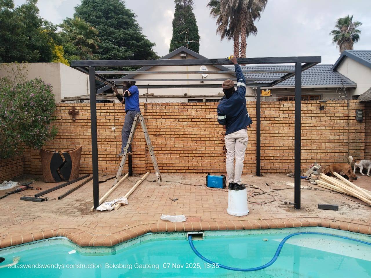 Pergola Shades project 3: During by Hot Mix Holdings